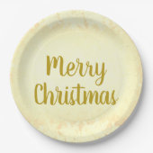 Gold Frost Merry kerst Papieren Bordje (Voorkant)
