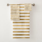 Gold Frozen Stripes Bath-handdoekset Bad Handdoek (Insitu)