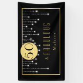Gold Fun Fab 50th Birthday Spandoek (Verticaal)