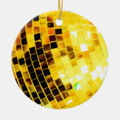 Gold Funky Disco Ball Keramisch Ornament (Voorkant)