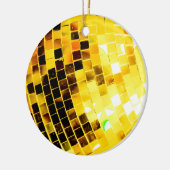 Gold Funky Disco Ball Keramisch Ornament (Links)