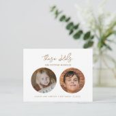 Gold Funny Kinder Photo Script Wedding Save the Da Aankondigingskaart (Staand voorkant)