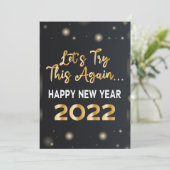 Gold Funny Nieuwjaar 2022, laten we dit nog eens p Kaart (Staand voorkant)