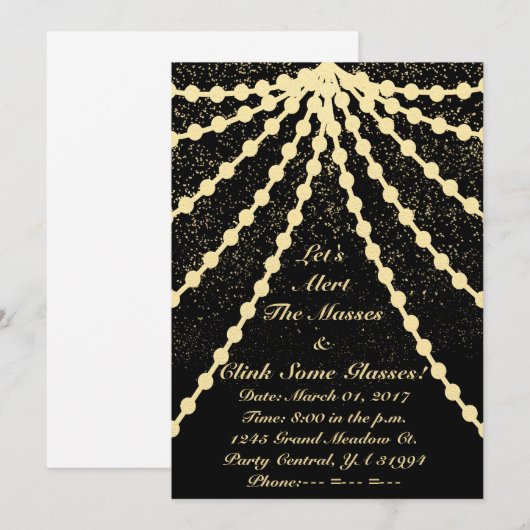 Gold Gala Kaart (Voorkant / Achterkant)