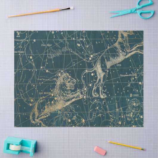 Gold Galaxy Star-kaartontwerp 10 Tissuepapier (Craft)