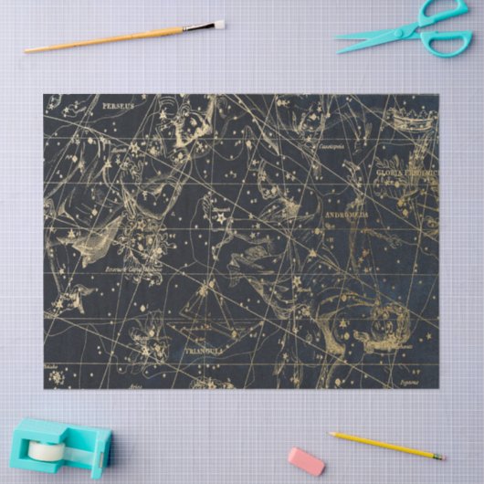 Gold Galaxy Star-kaartontwerp 1 Tissuepapier (Craft)