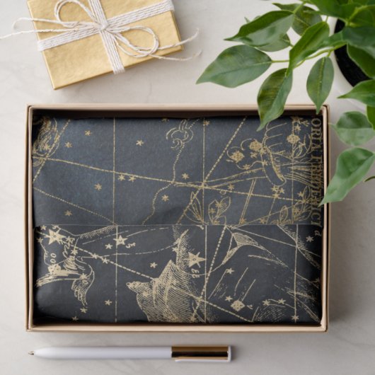 Gold Galaxy Star-kaartontwerp 1 Tissuepapier (Geschenk)