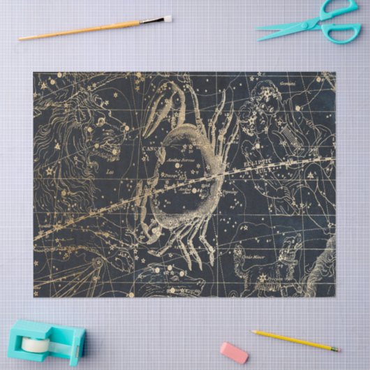 Gold Galaxy Star-kaartontwerp 6 Tissuepapier (Craft)