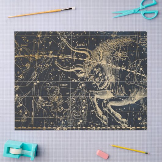 Gold Galaxy Star-kaartontwerp 8 Tissuepapier (Craft)