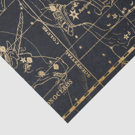 Gold Galaxy Star-kaartontwerp 8 Tissuepapier (Detail)