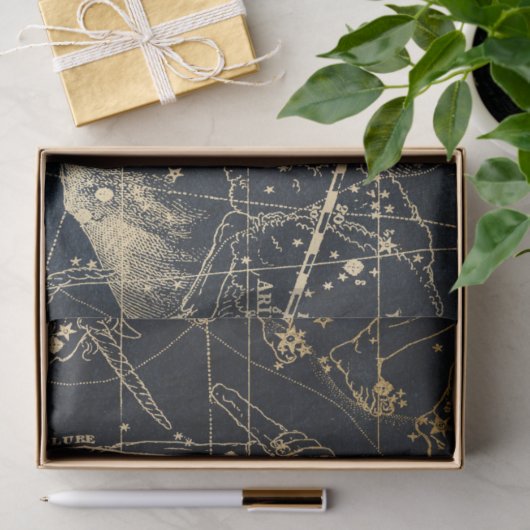 Gold Galaxy Star-kaartontwerp 8 Tissuepapier (Geschenk)