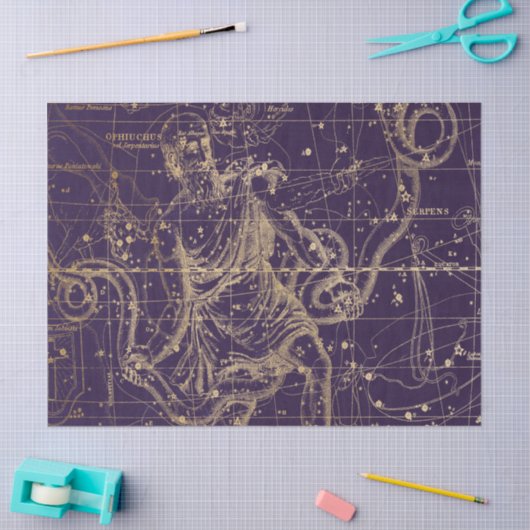 Gold Galaxy Star-kaartontwerp 9 Tissuepapier (Craft)