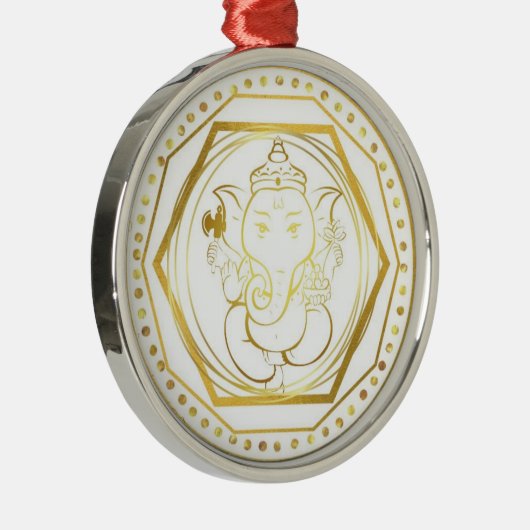 Gold Ganesh Ceramic Ornament (Rechts)