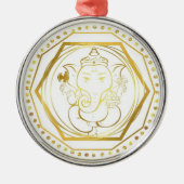 Gold Ganesh Ceramic Ornament (Voorkant)