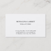 Gold Ganesh Indian God Yoga Studio Visitekaartje (Achterkant)