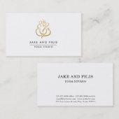 Gold Ganesh Indian God Yoga Studio Visitekaartje (Voorkant / Achterkant)