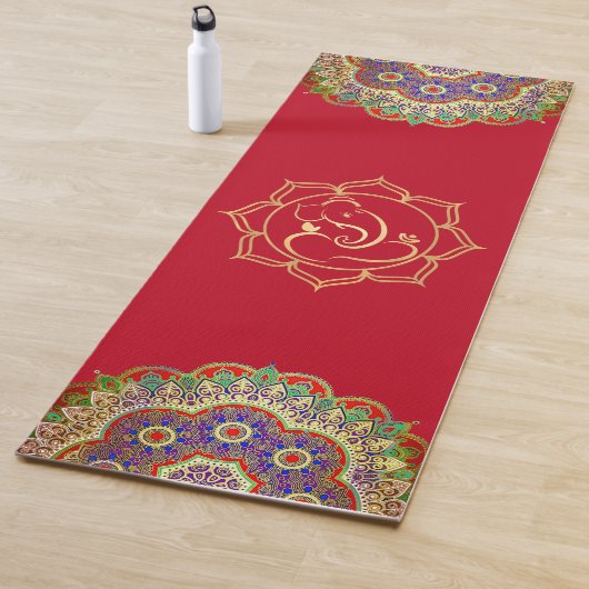 Gold Ganesha en Mandalas Yoga Mat (In situ)