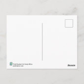 Gold Garden blauw Fairy fantasie Art Print Briefkaart (Achterkant)