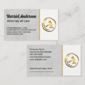 Gold Gavel Logo | Wet Afsprakenkaartje (Voorkant / Achterkant)