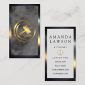 Gold Gavel Logo | Wet | Justitie Afsprakenkaartje (Voorkant / Achterkant)