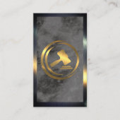 Gold Gavel Logo | Wet | Justitie Afsprakenkaartje (Voorkant)