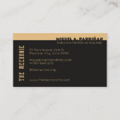 Gold Gears Set Mechanisch Visitekaartje (Achterkant)