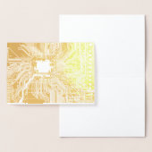 Gold Geek Motherboard Circuit Patroon Folie Kaarten (Display)