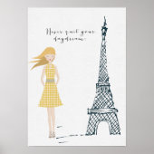 Gold "Geen eindigen met uw dagdroomprijsopgave" Po Poster (Voorkant)