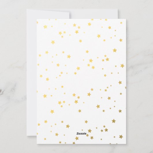 Gold Geloof handschrift | Vakantieknopkaart Feestdagenkaart (Achterkant)