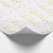 Gold Geloof handschrift | Vakantiepapier Cadeaupapier (Hoek)