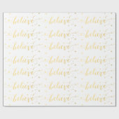 Gold Geloof handschrift | Vakantiepapier Cadeaupapier (Vlak)