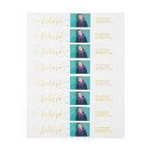 Gold Geloof Handwriting Photo Return-adres (Vel)