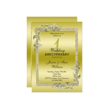 Gold Gem en Glitter 1st Wedding Jubileum