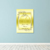 Gold Gem en Glitter 50e gouden verjaardag Canvas Afdruk (Insitu (Houten vloer))