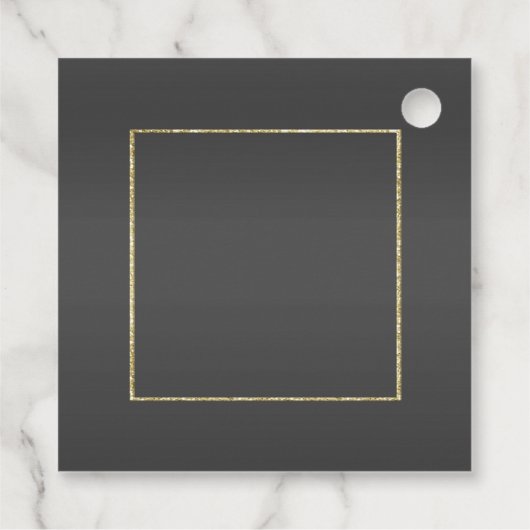 Gold Gem en Glitter 50th Golden Wedding Bedankjes Labels (Achterkant)