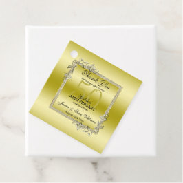 Gold Gem en Glitter 50th Golden Wedding Jubileum Bedankjes Labels