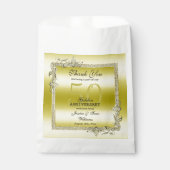 Gold Gem en Glitter 50th Golden Wedding Jubileum Bedankzakje (Voorkant)