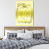 Gold Gem en Glitter 50th Golden Wedding Jubileum Canvas Afdruk (Insitu (Slaapkamer))