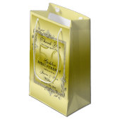 Gold Gem en Glitter 50th Golden Wedding Jubileum Klein Cadeauzakje (Voorkant Gekanteld)