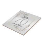 Gold Gem en Glitter 50th Golden Wedding Jubileum Tegeltje (Zijkant)