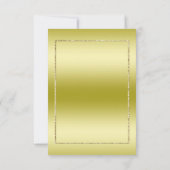Gold Gem en Glitter 50th Golden Wedding RSVP (Achterkant)