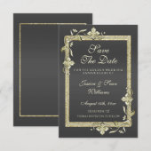 Gold Gem en Glitter 50th Golden Wedding Save The Date (Voorkant / Achterkant)