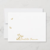 Gold Gem Gepersonaliseerde Script Note-kaarten Notitiekaartje (Voorkant)