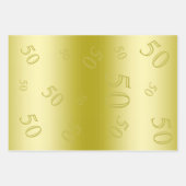 Gold Gem & Glitter 50th Birthday Party Inpakpapier Vel (Voorkant)