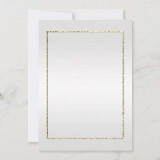 Gold Gem, Glitter en Platinum 1ste bruiloft Kaart (Achterkant)