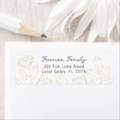 Gold Gem Glitter Retour Adres Label (Insitu)