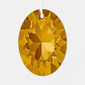 Gold Gem-Ornament Metalen Ornament (Voorkant links)