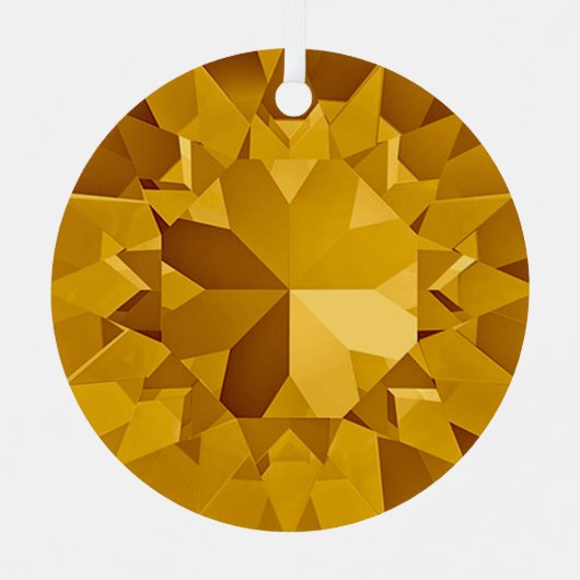 Gold Gem-Ornament Metalen Ornament (Voorkant)