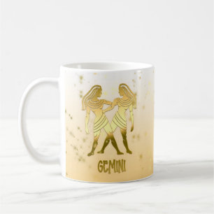 Gold Gemini Astrology Horoscope Zodiac Sign Koffiemok