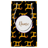 Gold Gemini Astrology Sign Aangepast Klein Cadeauzakje (Voorkant)